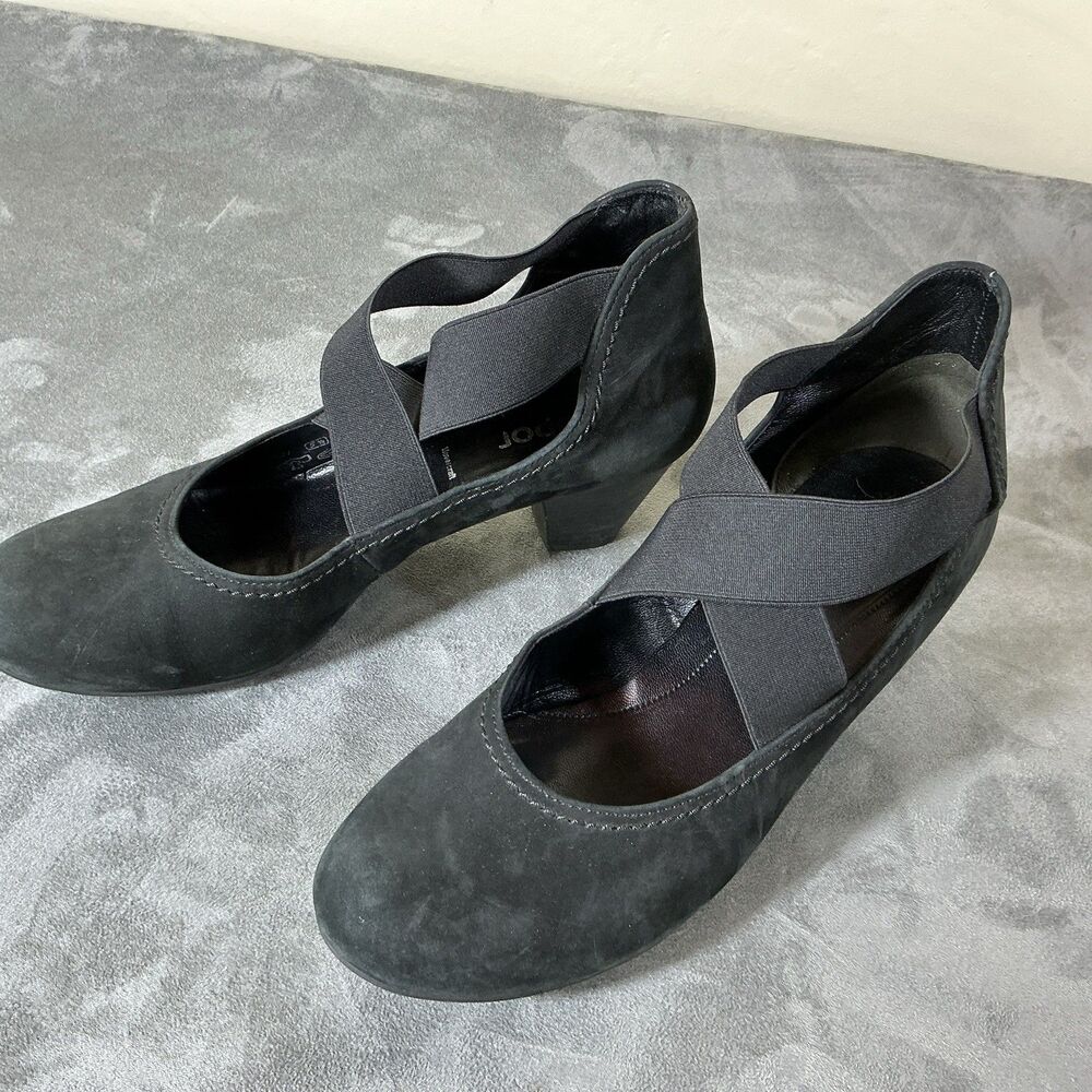 Gabor Hovercraft Stretch Pumps Mary Jane 8 M Eur 5.5 Black Nubuck Dress Evening
